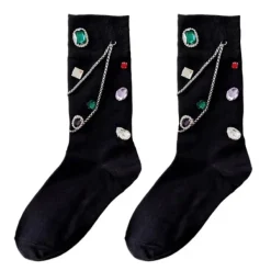 Socks*Boogzel Clothing Diamonds Socks Black