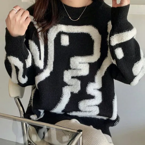 Sweaters*Boogzel Clothing Dinosaur Fuzzy Sweater
