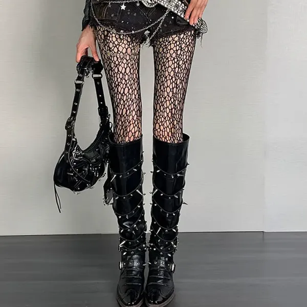 Other*Boogzel Clothing Diva Aesthetic Mesh Tights