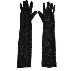Other*Boogzel Clothing Diva Lace Long Gloves Black