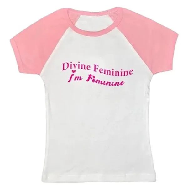 Y2K Tops|Aesthetic T-Shirts & Graphic Tees*Boogzel Clothing Divine Feminine Baby Tee