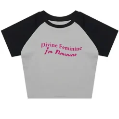 Y2K Tops|Aesthetic T-Shirts & Graphic Tees*Boogzel Clothing Divine Feminine Baby Tee