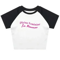 Y2K Tops|Aesthetic T-Shirts & Graphic Tees*Boogzel Clothing Divine Feminine Baby Tee