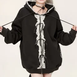 Hoodies*Boogzel Clothing Divine Feminine Coquette Ruffle Hoodie