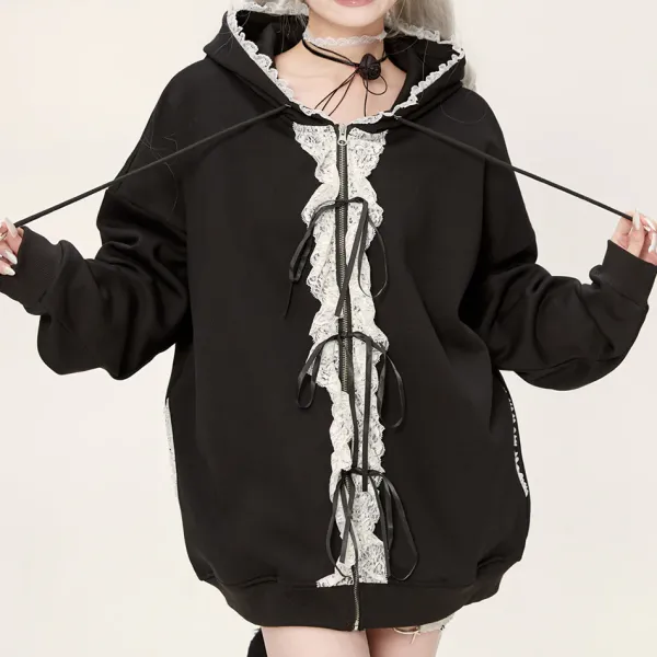 Hoodies*Boogzel Clothing Divine Feminine Coquette Ruffle Hoodie