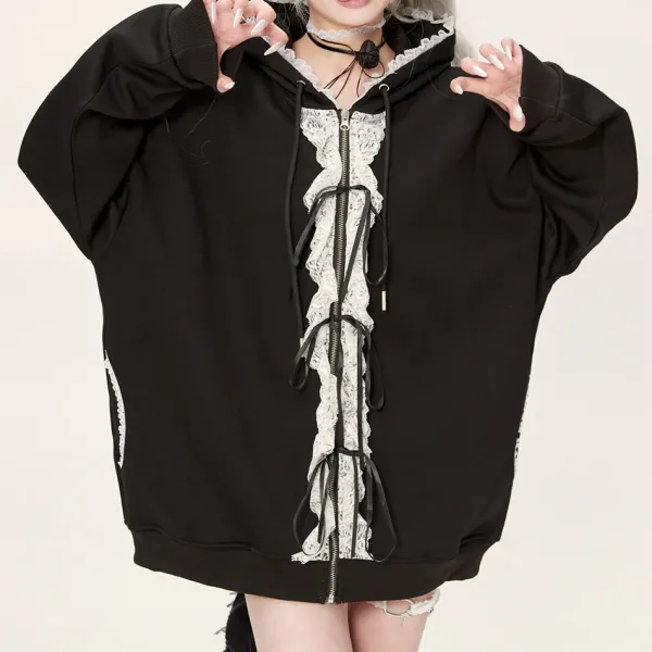 Hoodies*Boogzel Clothing Divine Feminine Coquette Ruffle Hoodie