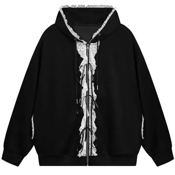Hoodies*Boogzel Clothing Divine Feminine Coquette Ruffle Hoodie