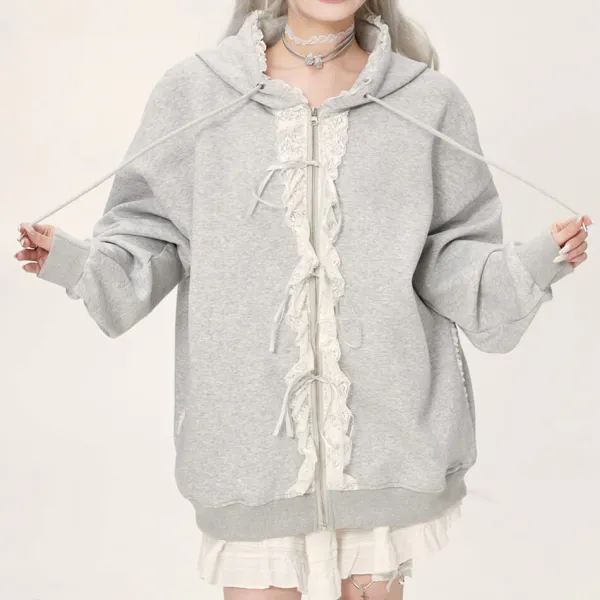 Hoodies*Boogzel Clothing Divine Feminine Coquette Ruffle Hoodie