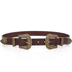 Other|Belts & Chains*Boogzel Clothing Double Up Buckle Belt Brown