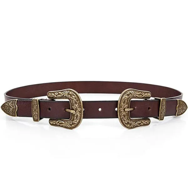 Other|Belts & Chains*Boogzel Clothing Double Up Buckle Belt Brown