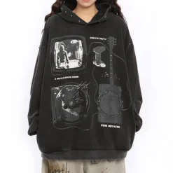 Hoodies*Boogzel Clothing Downtown Girl Aesthetic Oversized Hoodie