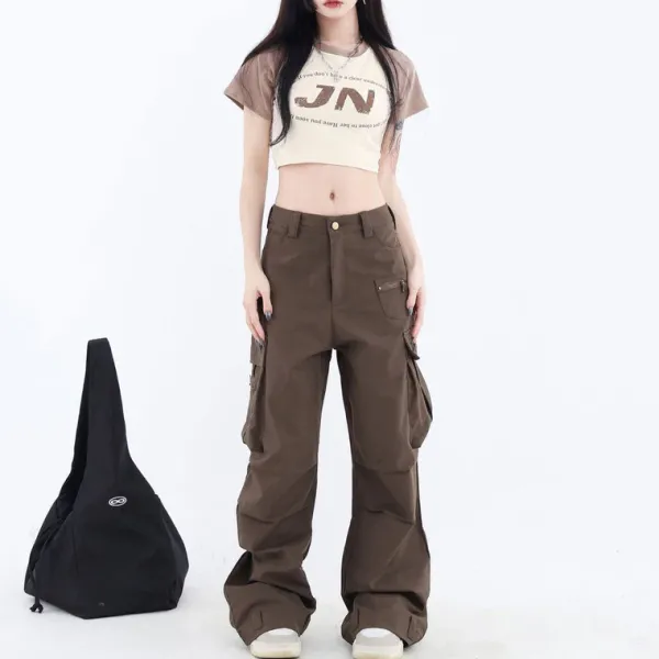 Pants & Trousers*Boogzel Clothing Downtown Girl Cargo Pants Brown