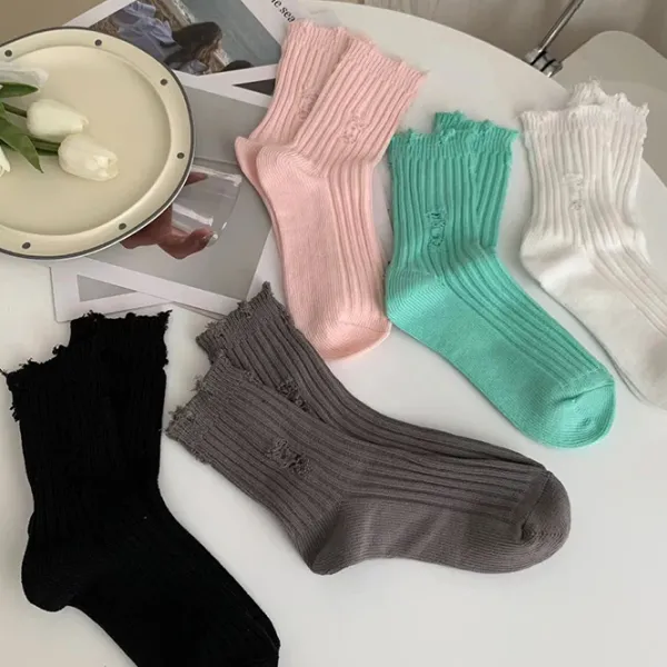 Socks*Boogzel Clothing Downtown Girl Destroyed Socks