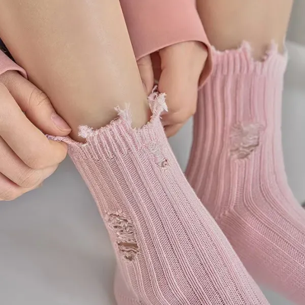Socks*Boogzel Clothing Downtown Girl Destroyed Socks