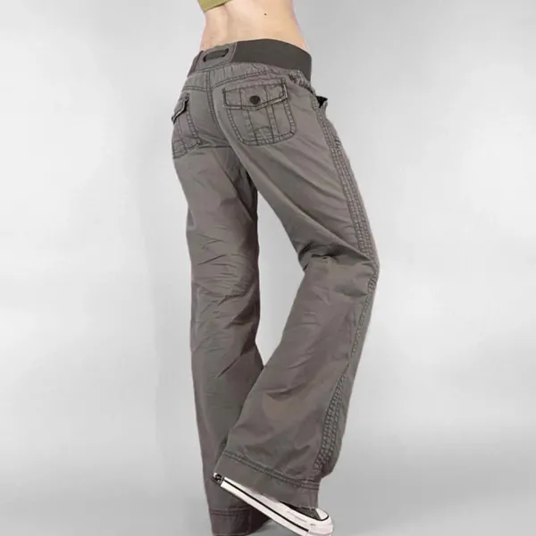 Pants & Trousers*Boogzel Clothing Downtown Girl Drawstring Denim Pants Grey
