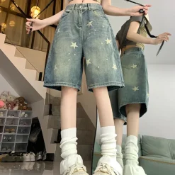 Shorts*Boogzel Clothing Downtown Girl Star Shorts Blue