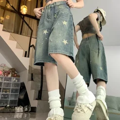 Shorts*Boogzel Clothing Downtown Girl Star Shorts Blue