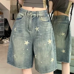 Shorts*Boogzel Clothing Downtown Girl Star Shorts Blue