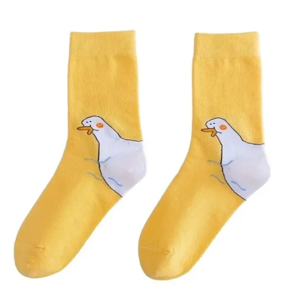 Socks*Boogzel Clothing Duck Print Socks Yellow