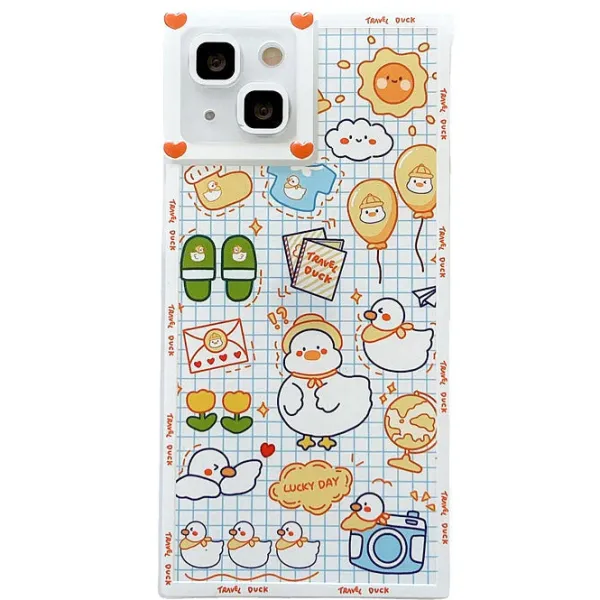 Iphone Cases*Boogzel Clothing Duck Square iPhone Case White