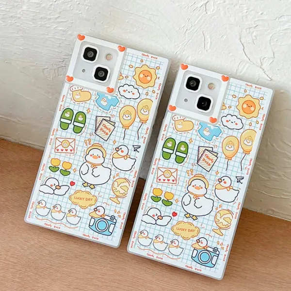 Iphone Cases*Boogzel Clothing Duck Square iPhone Case White