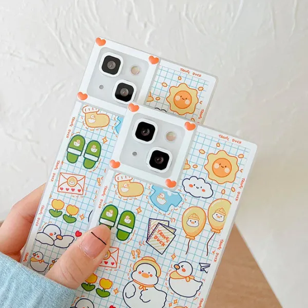 Iphone Cases*Boogzel Clothing Duck Square iPhone Case White