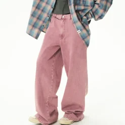 Jeans*Boogzel Clothing Dust Skater Girl Loose Jeans Pink