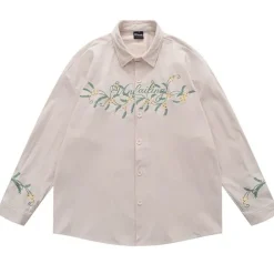 Long Sleeve Tops*Boogzel Clothing Earthcore Aesthetic Floral Button-Up Shirt