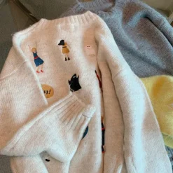 Sweaters*Boogzel Clothing Embroidered Back Oversized Sweater
