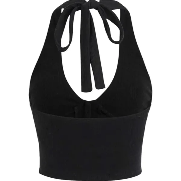 Y2K Tops|Crop Tops*Boogzel Clothing Emo Aesthetic Halter Top Black