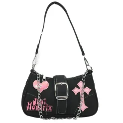 Bags & Purses*Boogzel Clothing Emo Girl Baguette Bag Black