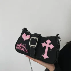 Bags & Purses*Boogzel Clothing Emo Girl Baguette Bag Black