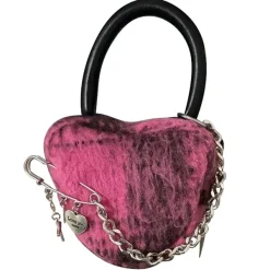 Bags & Purses*Boogzel Clothing Emo Phase Heart-Shaped Bag Pink/black