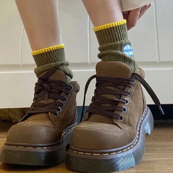 Classics|Boots / Platform Boots*Boogzel Clothing English Autumn Platform Boots Brown