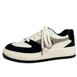 Aesthetic Sneakers*Boogzel Clothing Face Embroidery Aesthetic Black Sneakers Black/white