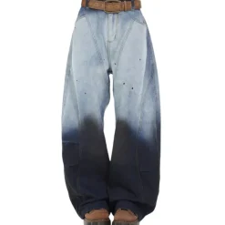 Mens|Jeans*Boogzel Clothing Faded Gradient Baggy Jeans DarkBlue