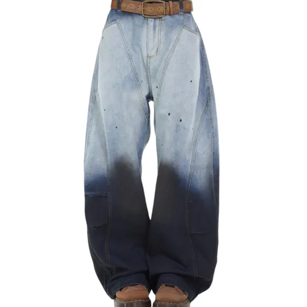 Mens|Jeans*Boogzel Clothing Faded Gradient Baggy Jeans DarkBlue