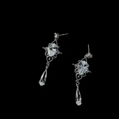 Earrings*Boogzel Clothing Fairy Crystal Drop Earrings Silver