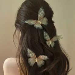 Hair Accessories*Boogzel Clothing Fairy Garden Butterfly Hair Clips Green
