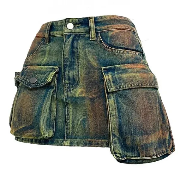 Skirts*Boogzel Clothing Fairy Grunge Cargo Skirt Green