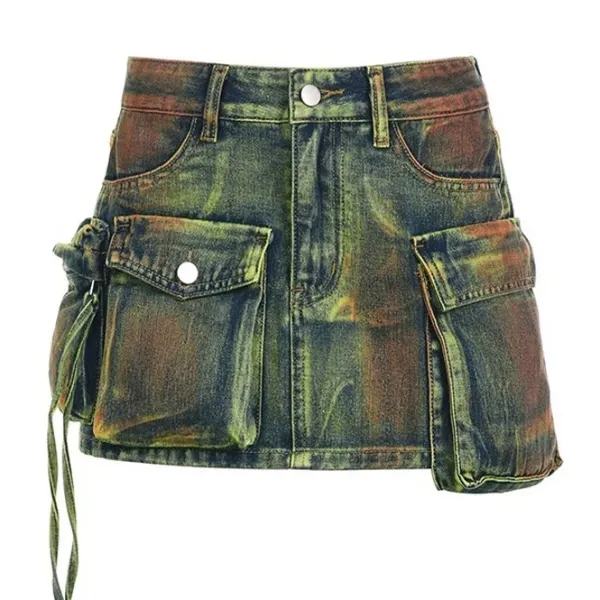 Skirts*Boogzel Clothing Fairy Grunge Cargo Skirt Green