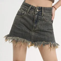 Skirts*Boogzel Clothing Fairy Grunge Denim Skirt Blue