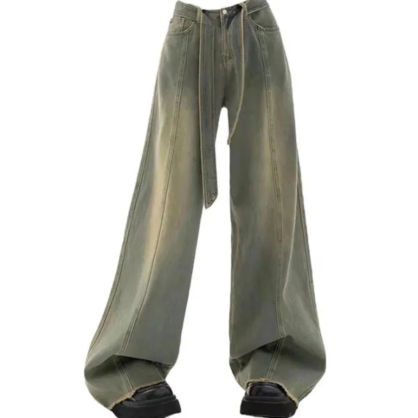 Jeans*Boogzel Clothing Fairy Grunge Washed Jeans Green