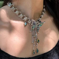 Necklaces & Chokers*Boogzel Clothing Fairycore Aesthetic Butterfly Choker Silver