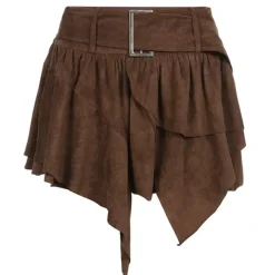Skirts*Boogzel Clothing Fairycore Aesthetic Cord Skirt Brown