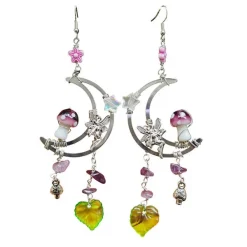 Earrings*Boogzel Clothing Fairycore Aesthetic Moon Earrings Silver