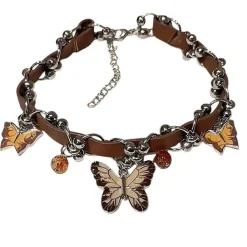 Necklaces & Chokers*Boogzel Clothing Fairycore Butterfly Choker Necklace Brown