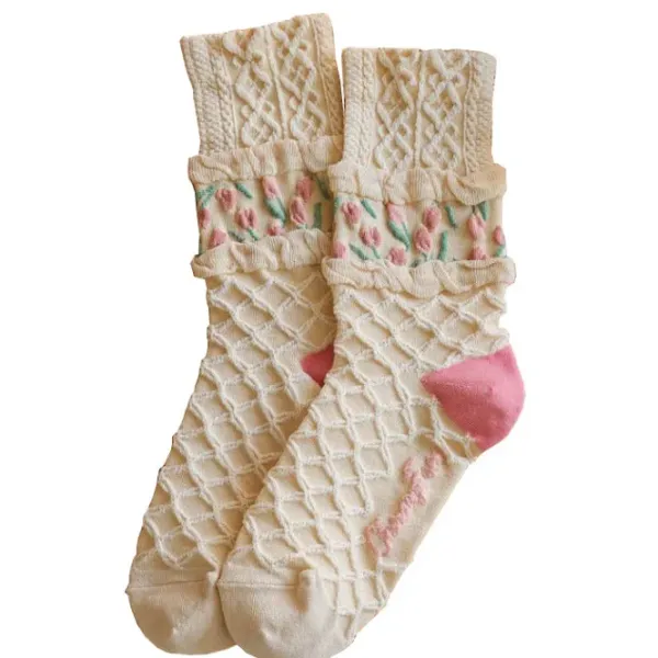 Socks*Boogzel Clothing Fairycore Flower Socks