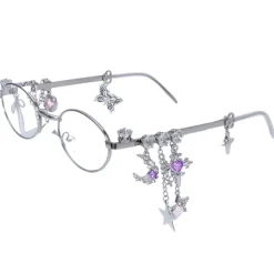 Sunglasses*Boogzel Clothing Fairycore Oval Sunglasses with Charms