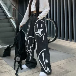 Jeans*Boogzel Clothing Fake Smile Jeans Black